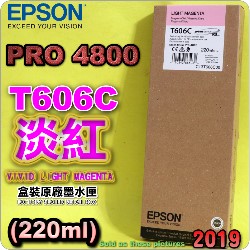 EPSON T606C tXiHAvj(220ml)-(2019~)(EPSON STYLUS PRO 4800)(H谬/LIGHT VIVID MAGENTA)